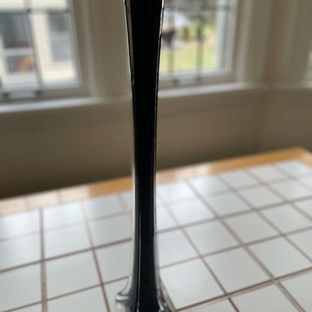 21” inch high black glass vases.  Two dozen in total, the price is for all :) . - Picture 4 of 4
